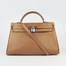 High Quality Hermes Kelly 35cm Togo Leather Bag Coffee 6308 - Click Image to Close